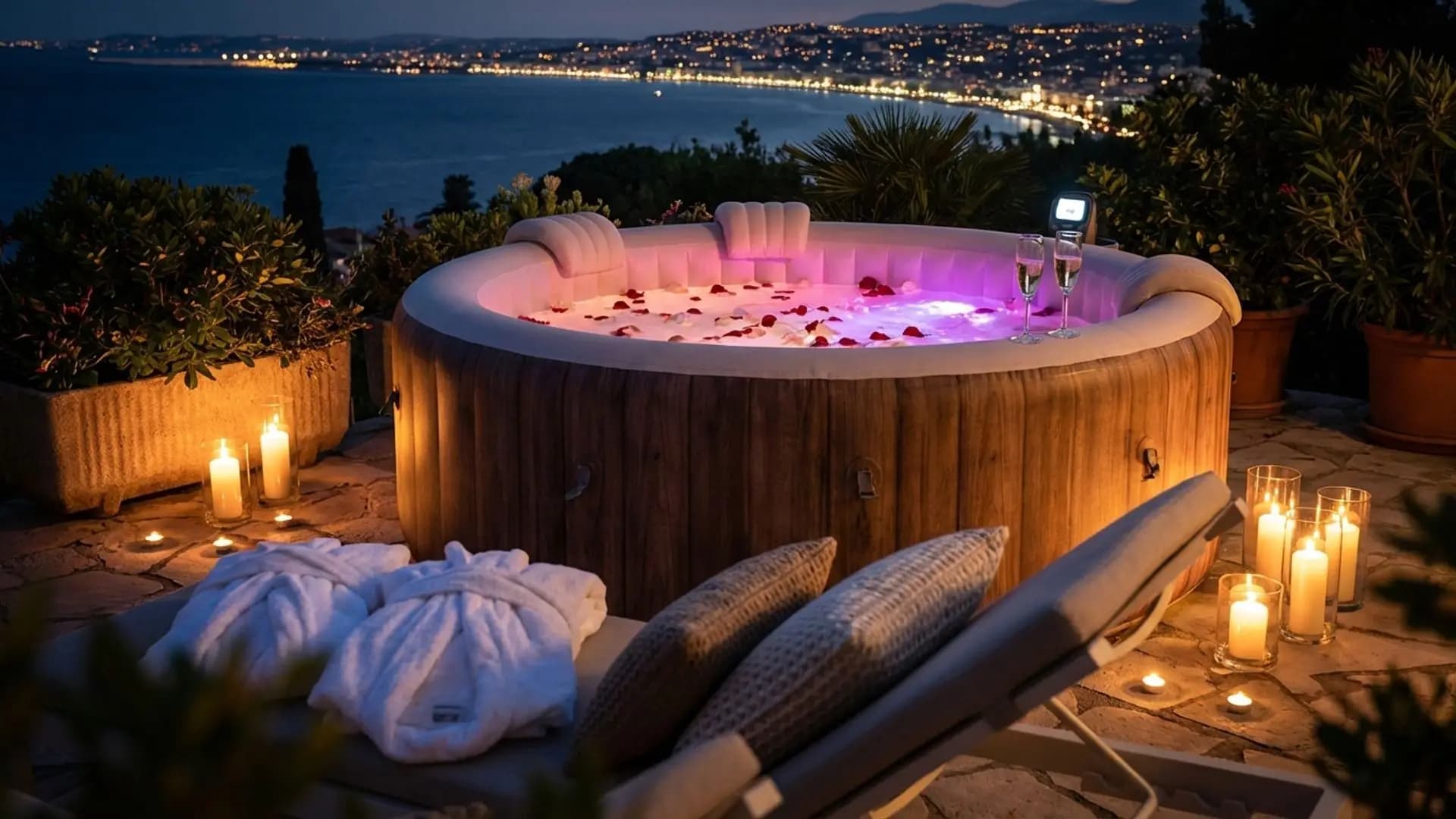 Location jacuzzi premium Nice Cannes Antibes - MySpa06 Côte d'Azur